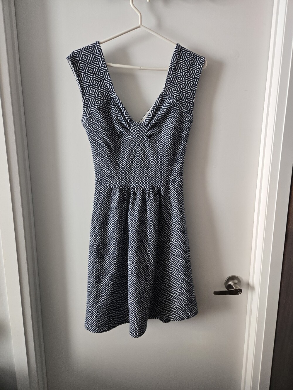 Anthropologie Postmark Matile Geometric Print Criss Cross Back Dress - Picture 2 of 10